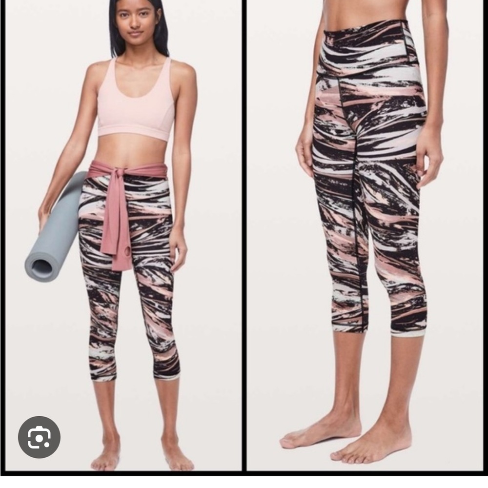 LULULEMON Wunder Under Luxtreme women’s crop fitness legging splash hi rise 10